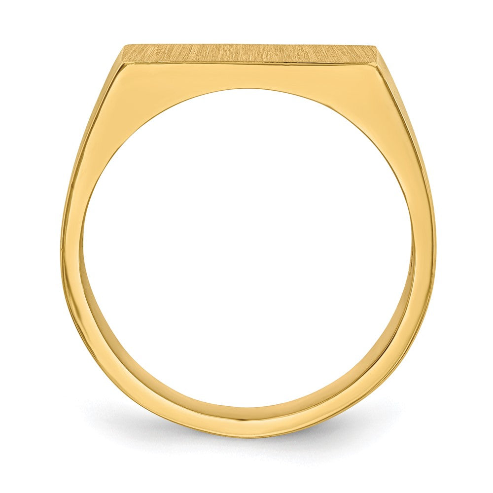 10k 9.0x15.0mm Rectangle Closed Back Mens Signet Ring