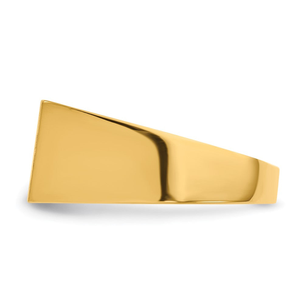 10k 9.0x15.0mm Rectangle Closed Back Mens Signet Ring