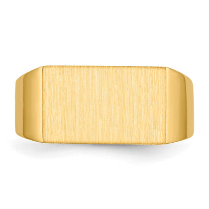 10k 9.0x15.0mm Rectangle Closed Back Mens Signet Ring
