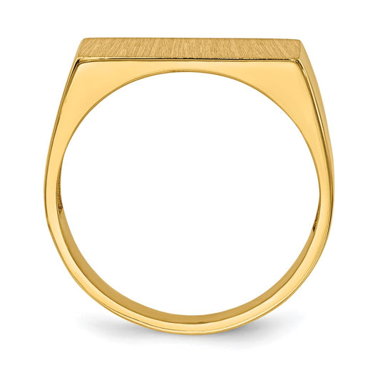 10k 8.0x16.5mm Rectangle Open Back Mens Signet Ring