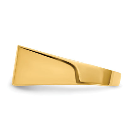10k 8.0x16.5mm Rectangle Open Back Mens Signet Ring