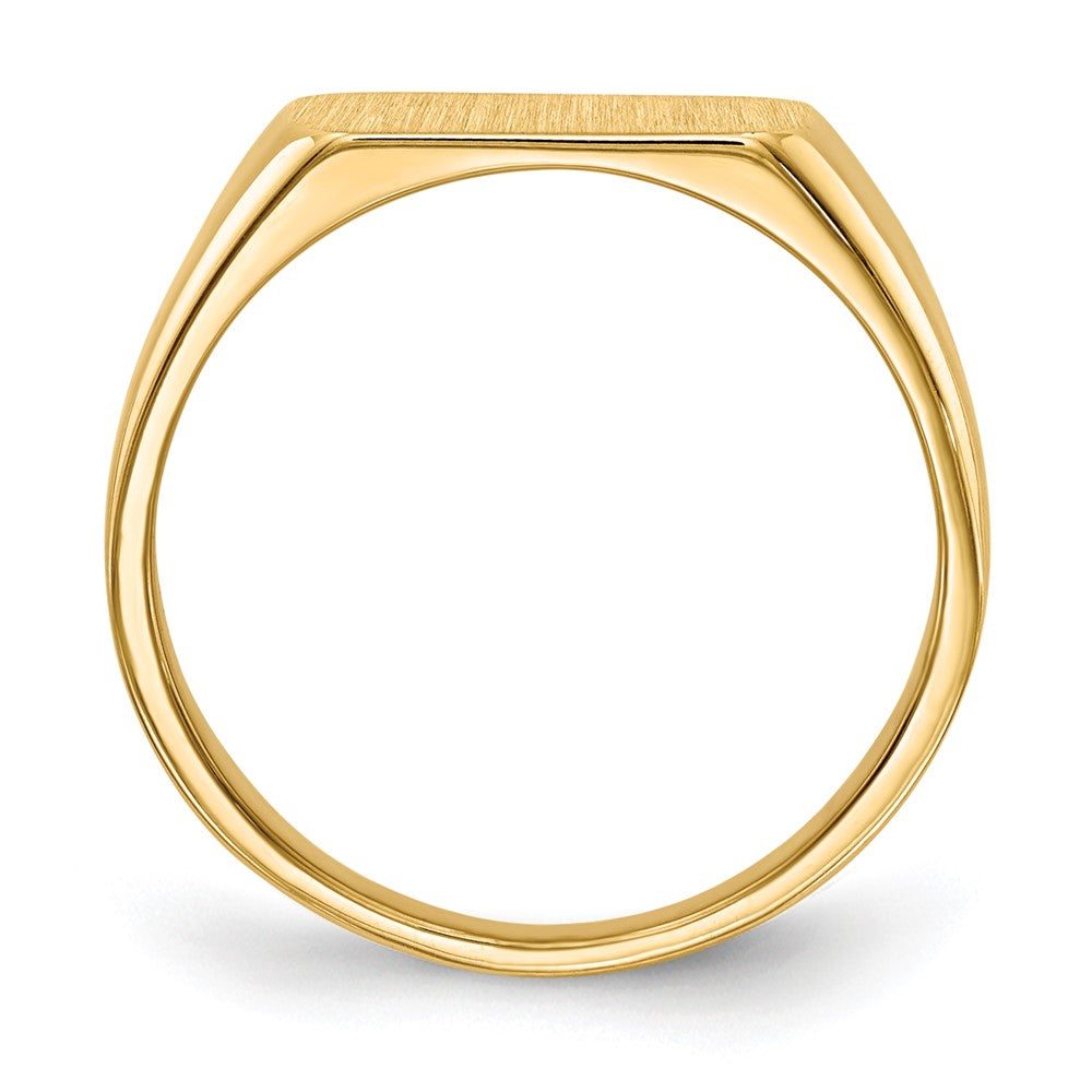 10k 6.5x11.5mm Rectangle Closed Back Signet Ring