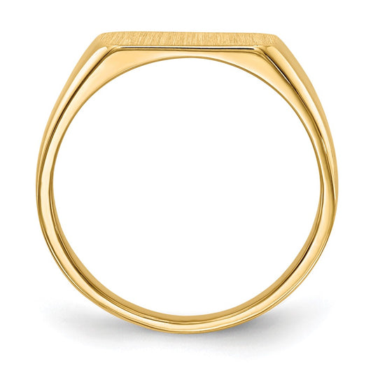 10k 6.5x11.5mm Rectangle Closed Back Signet Ring