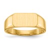 10k 6.5x11.5mm Rectangle Closed Back Signet Ring