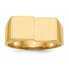 10k 10.0x17.0mm Double Square Open Back Mens Signet Ring