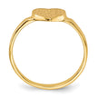 10ky 6.5x7.5mm Open Back Heart Signet Ring