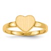 10k 6.5x7.5mm Heart Open Back Signet Ring