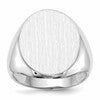 10k White Gold 20.5x16.0mm Ovall Open Back Signet Ring