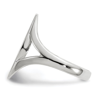 10k White Gold 17.0x9.0mm Oval Closed Back Signet Ring