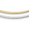 Sterling Silver Gold-pltd 2mm Reversible w/2in ext Cubetto Chain