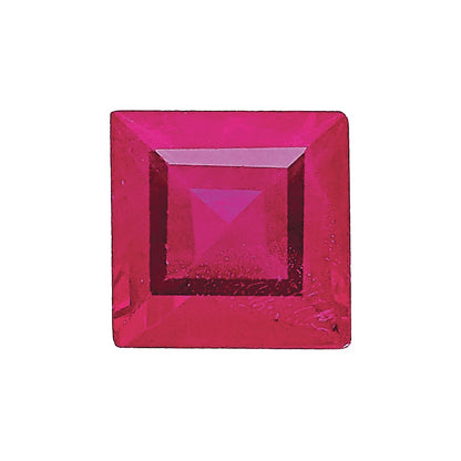 3mm Square Step-cut Ruby A Quality