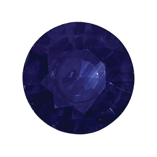 Blue Sapphire A Quality 3.5mm Round Diamond-Cut