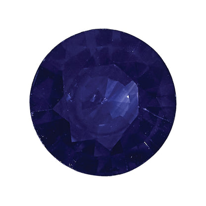 1.25mm Round Diamond-cut Blue Sapphire A Quality