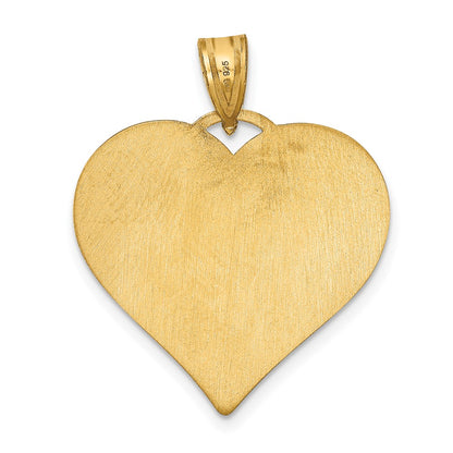 Sterling Silver/Gold-plated Large Heart Picture Jewelry Pendant
