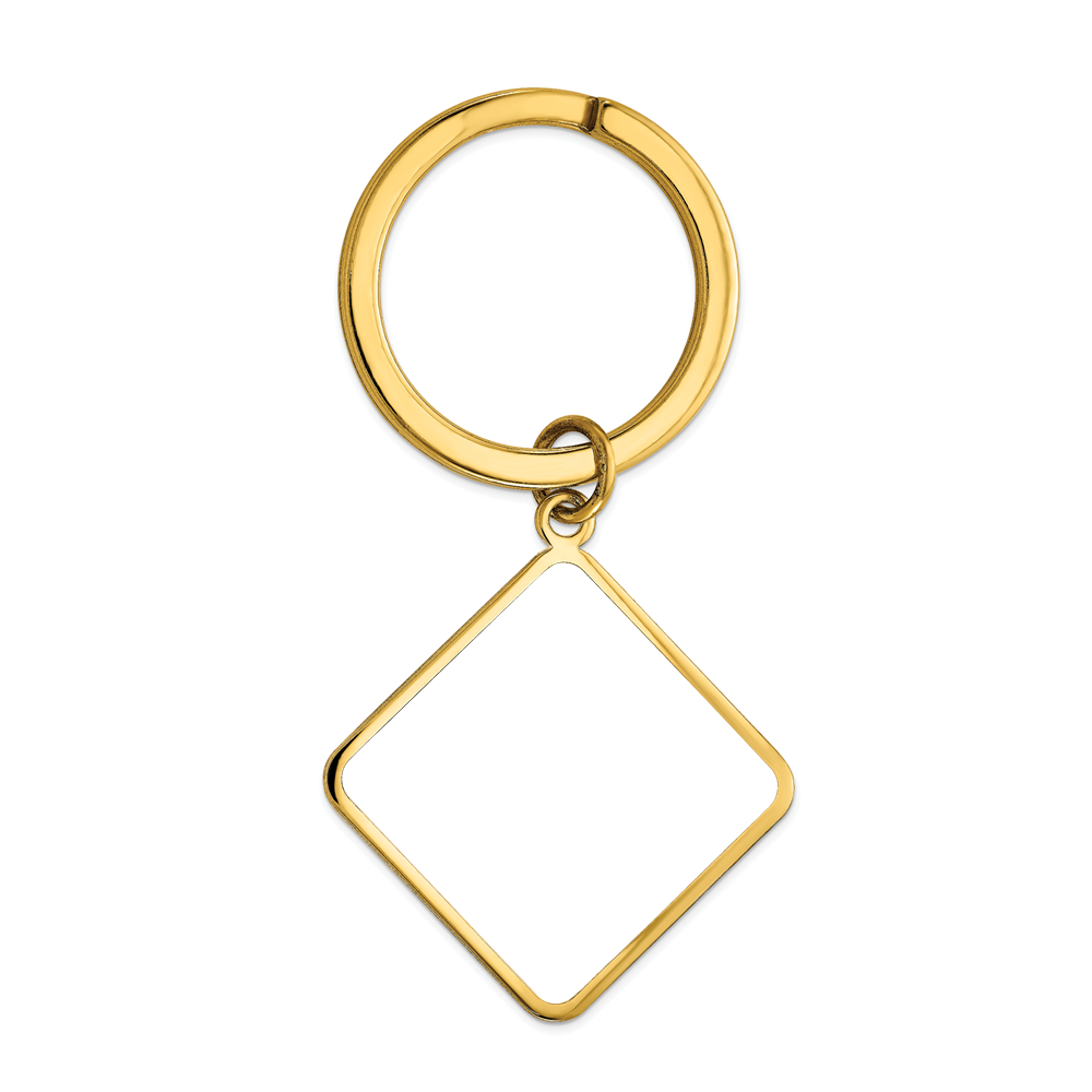 Sterling Silver/Gold-plated Picture Jewelry Key Chain