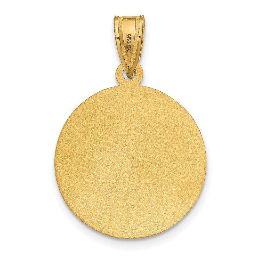 Sterling Silver/Gold-plated Medium Picture Jewelry Disc Pendant