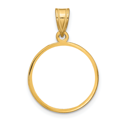 Sterling Silver/Gold-plated Medium Picture Jewelry Disc Pendant