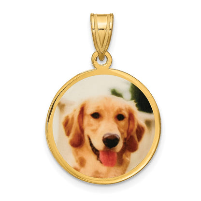 Sterling Silver/Gold-plated Medium Picture Jewelry Disc Pendant