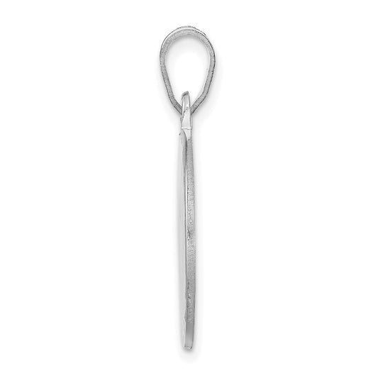 SS/Rhodium-plated Medium Diamond-cut Picture Jewelry Disc Pendant