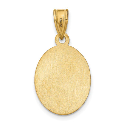 Sterling Silver/Gold-plated Small Oval Picture Jewelry Pendant