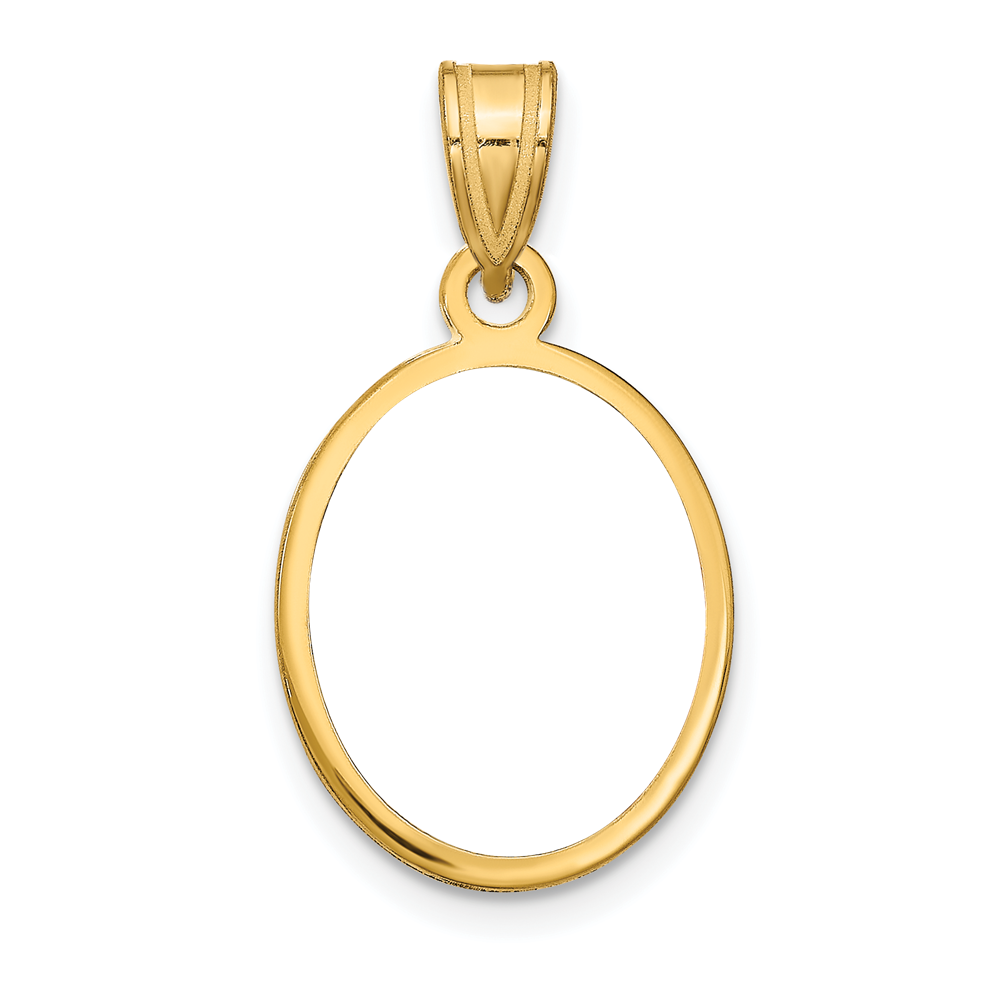 Sterling Silver/Gold-plated Small Oval Picture Jewelry Pendant