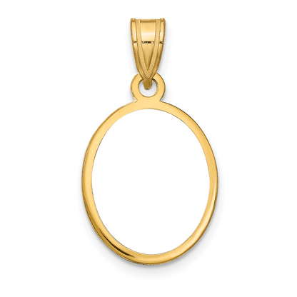 Sterling Silver/Gold-plated Small Oval Picture Jewelry Pendant