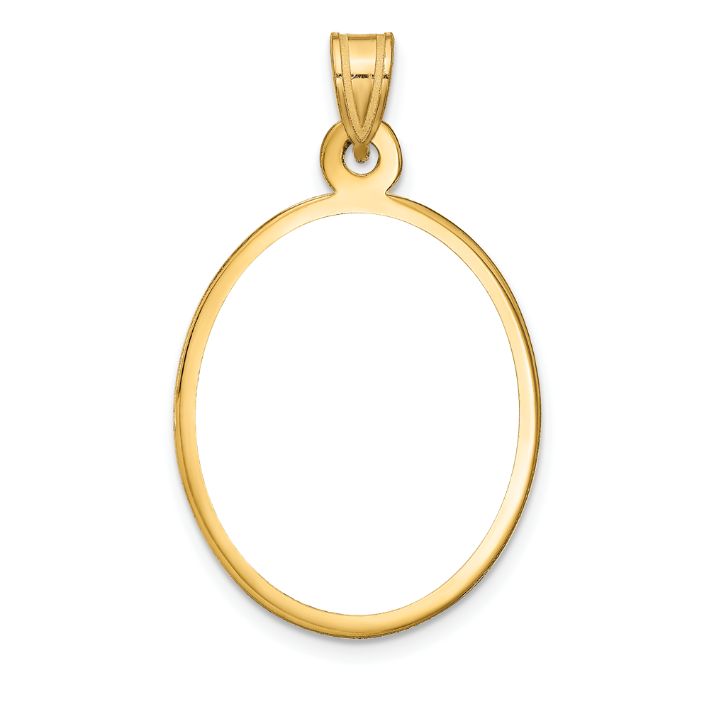 Sterling Silver/Gold-plated Large Oval Picture Jewelry Pendant