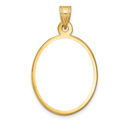 Sterling Silver/Gold-plated Large Oval Picture Jewelry Pendant
