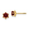 14k Madi K 4mm Round CZ January Birthstone Screwback Post Earrings