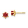 14k Madi K 4mm Round CZ July Birthstone Screwback Post Earrings
