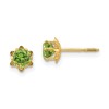 14k Madi K 4mm Round CZ August Birthstone Screwback Post Earrings