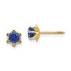 14k Madi K 4mm Round CZ September Birthstone Screwback Post Earrings
