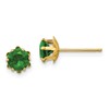 14k Madi K 5mm Round CZ May Birthstone Post Earrings