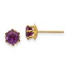 14k Madi K 5mm Round CZ June Birthstone Post Earrings