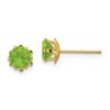 14k Madi K 5mm Round CZ August Birthstone Post Earrings