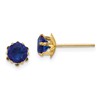 14k Madi K 5mm Round CZ September Birthstone Post Earrings