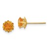 14k Madi K 5mm Round CZ November Birthstone Post Earrings
