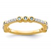 14k Stackable Expressions Aquamarine and Diamond Ring