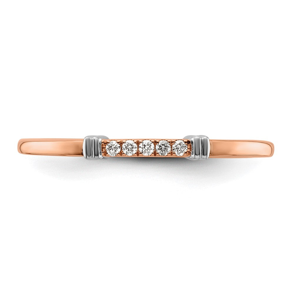 14k Two-Tone Stackable Expressions Diamond Ring