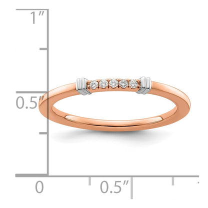 14k Two-Tone Stackable Expressions Diamond Ring