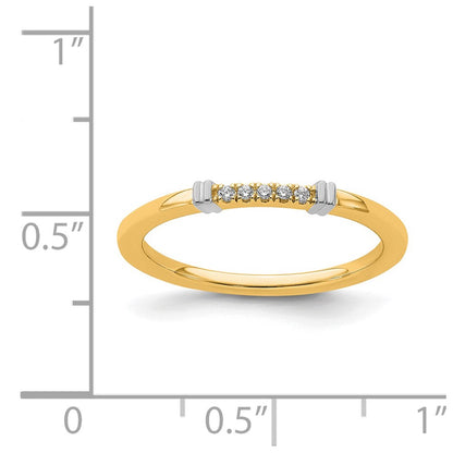 14k Two-Tone Stackable Expressions Diamond Ring