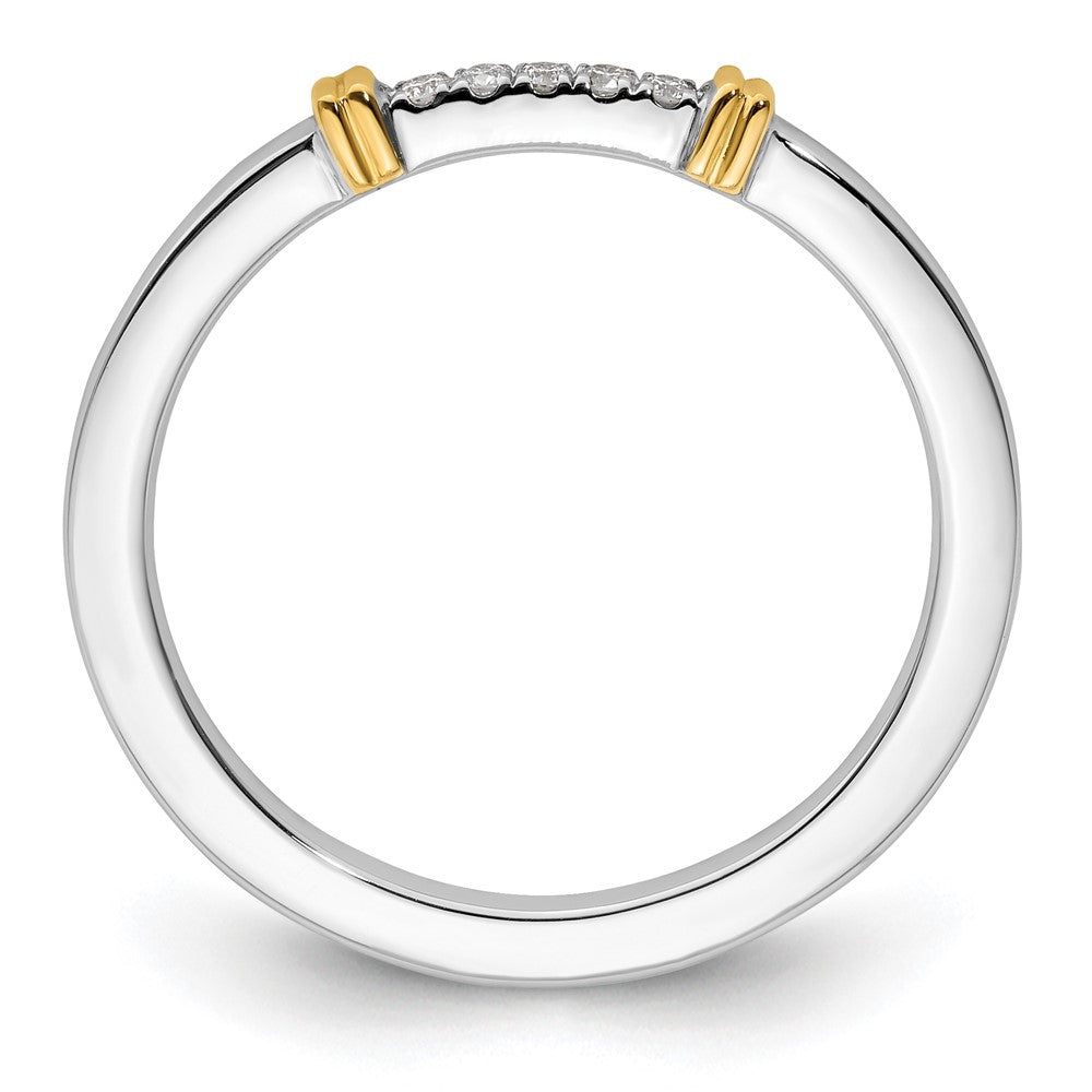 14k Two-Tone Stackable Expressions Diamond Ring
