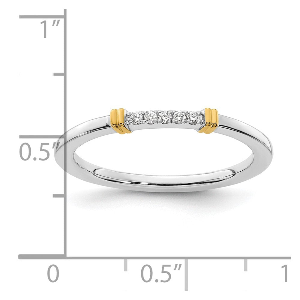 14k Two-Tone Stackable Expressions Diamond Ring