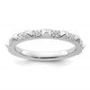 14k White Gold Stackable Expressions Diamond Ring