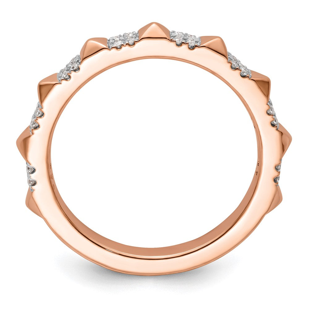 14k Rose Gold Stackable Expressions Diamond Ring