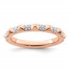 14k Rose Gold Stackable Expressions Diamond Ring