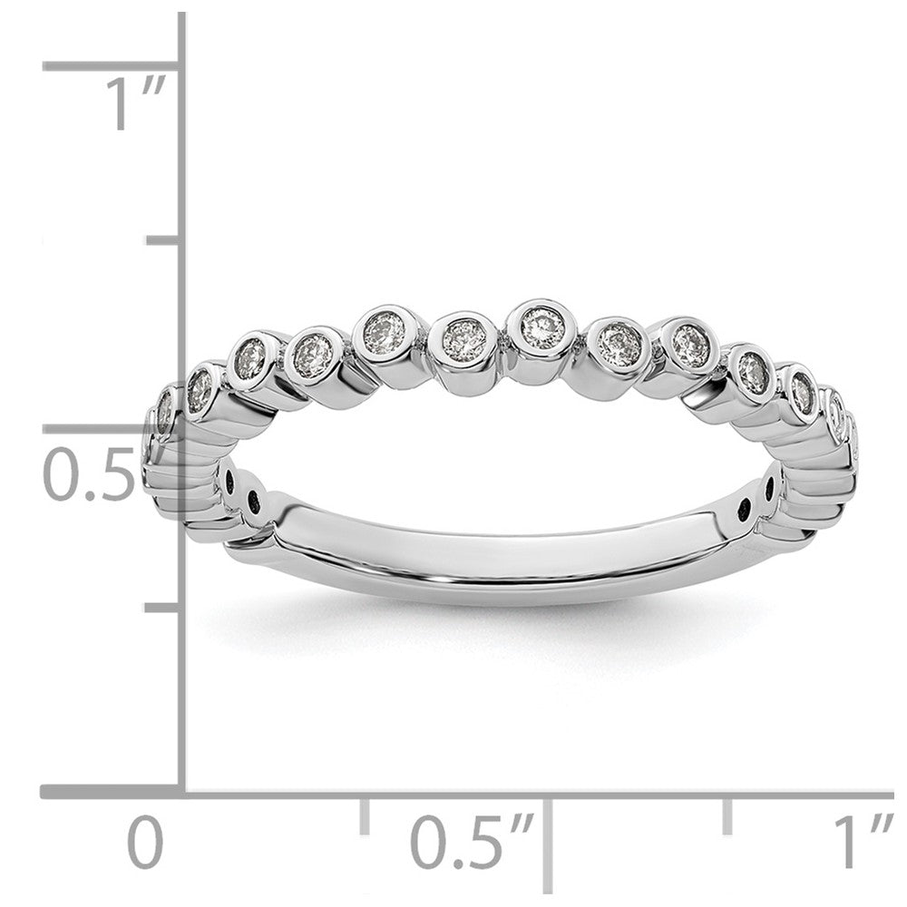 14k White Gold Stackable Expressions Diamond Ring