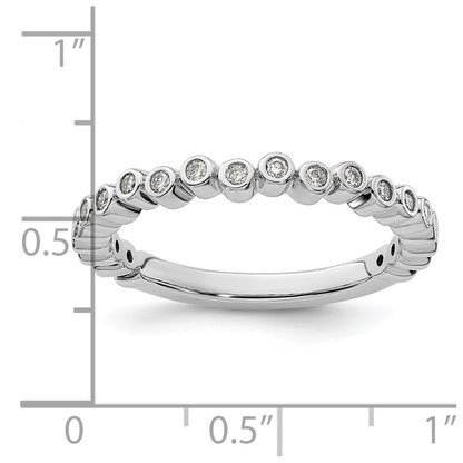 14k White Gold Stackable Expressions Diamond Ring