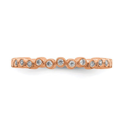 14k Rose Gold Stackable Expressions Diamond Ring