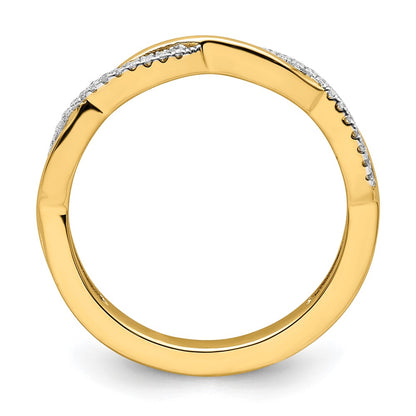 14k Stackable Expressions Diamond Twist Ring